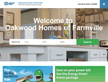 Tablet Screenshot of oakwoodhomesfarmville.com